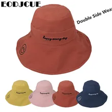 Вышитая двухсторонняя мужская шляпа-Панама женская k pop bob большой широкий пляжный навес Солнцезащитная Панама рыбалка, рыбак шляпа gorras
