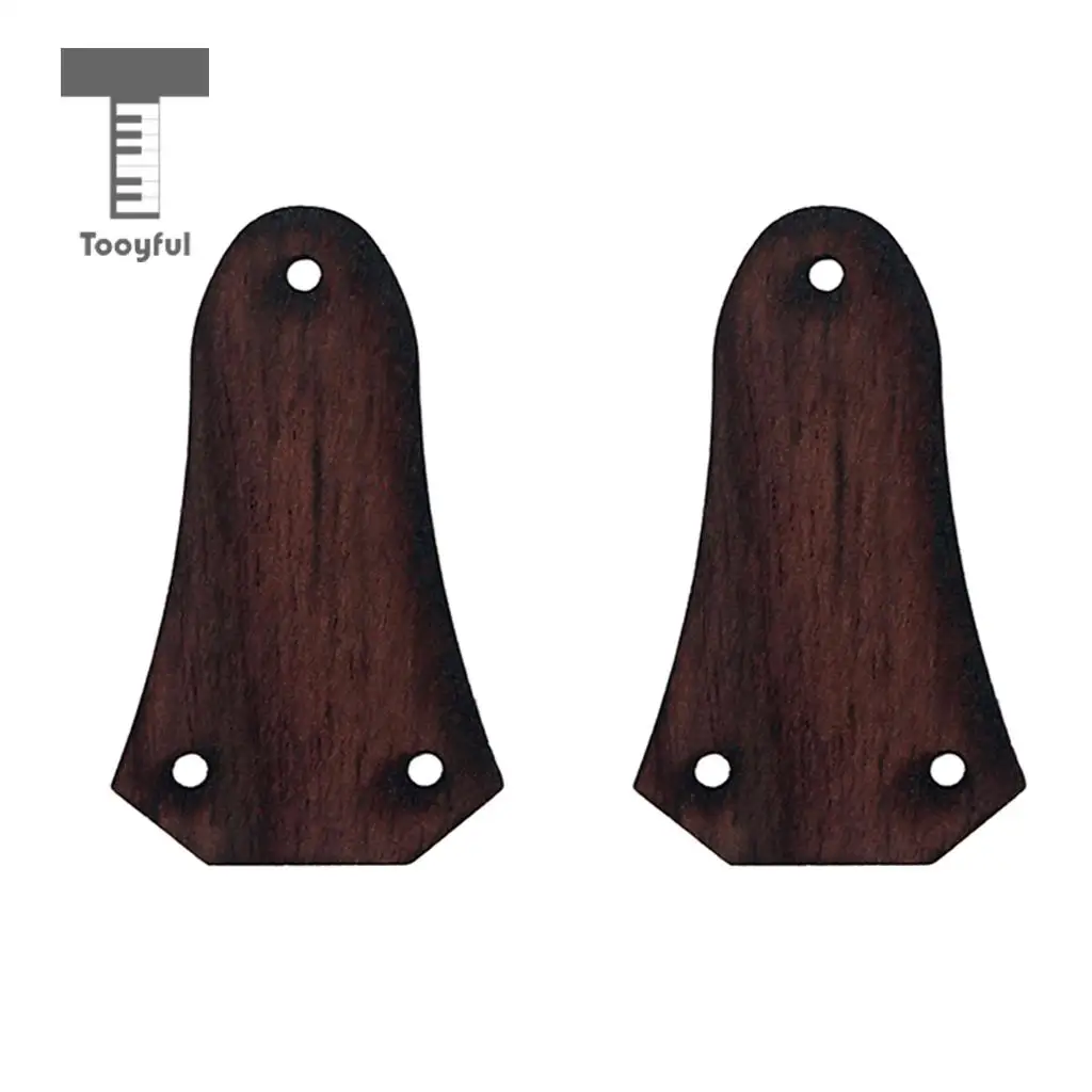 Tooyful Exquisite 2 Pieces Rosewood Guitar 3 Holes Truss Rod Cover for Acoustic Guitar Replacement Parts