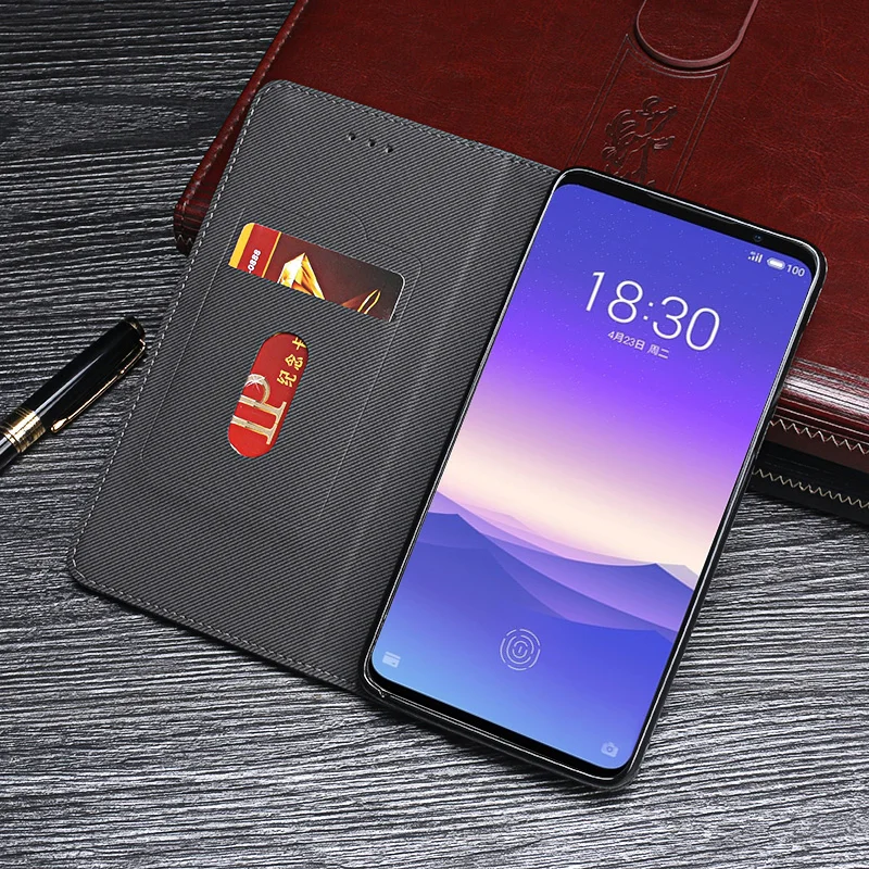 Чехол для телефона Meizu 16 S кожаный флип Coque роскошный защитный чехол M971Q Fundas с карт
