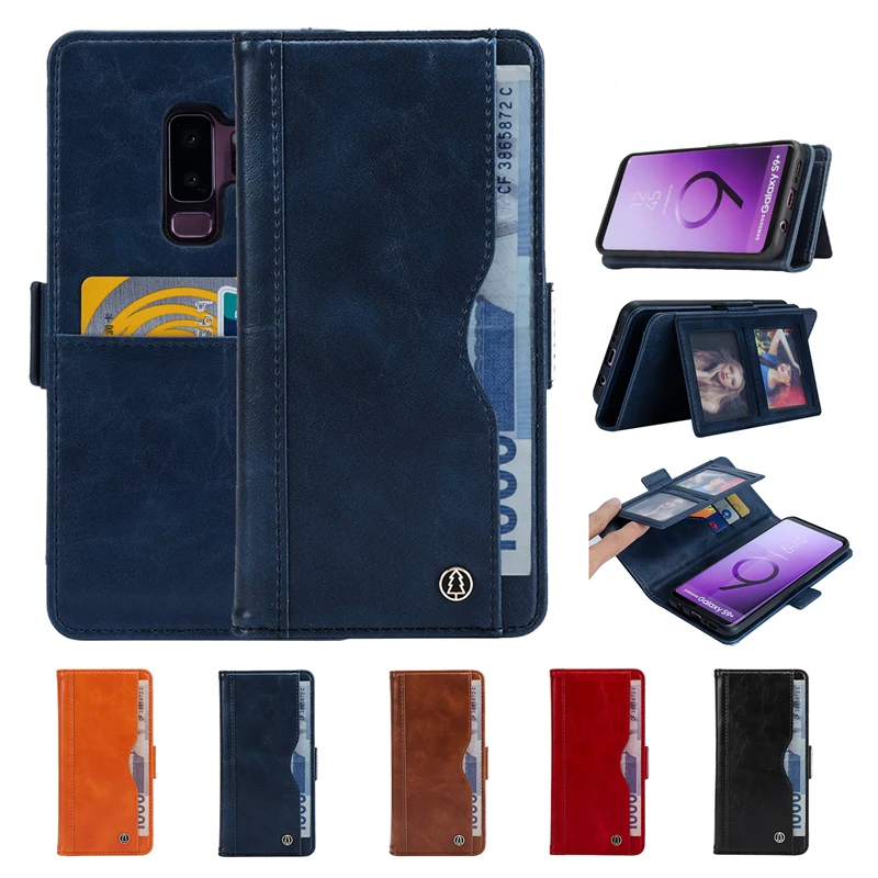 

Flip Leather Case for Samsung Galaxy S8 S9 Plus Wallet Silicone Cover for Samsung Galaxy Note 9 8 Galaxy Note9 Card Holder Case