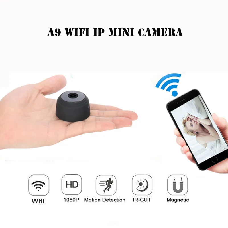 

A9 WIFI Mini Camera HD 1080P IR Night Vision DVR Wireless IP P2P Micro Camera Motion Sensor WIFI H.264 Cam Video Recorder