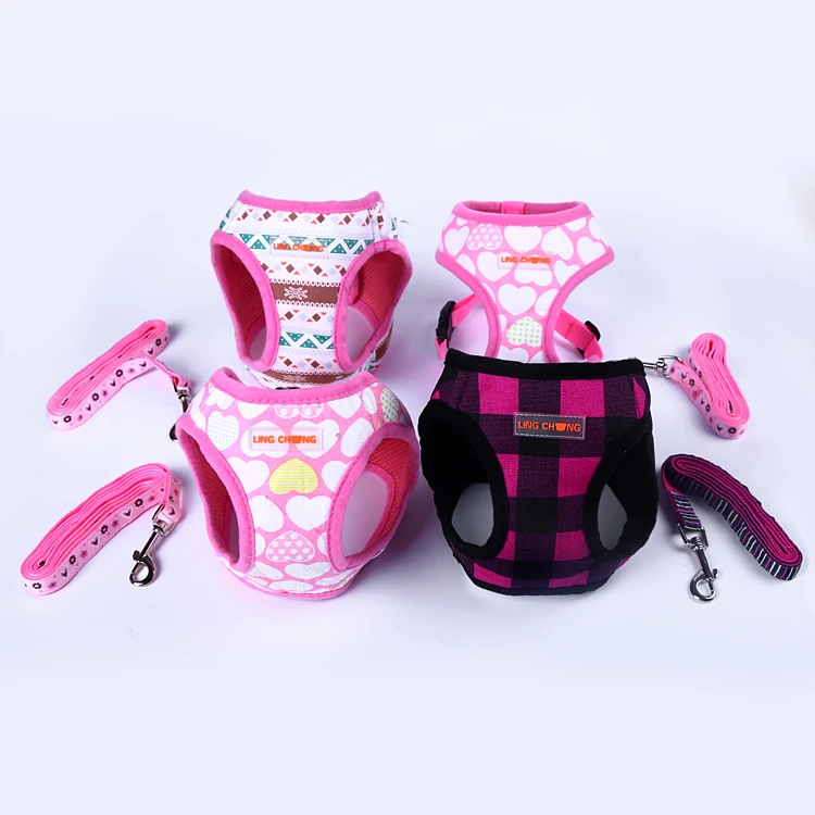 

Outdoor Protection Chest Back Pet Dog Small Nylon Collars Pet Cat Dog Harness Set Chihuahua Bichon Puppy Accessories Dog Lead