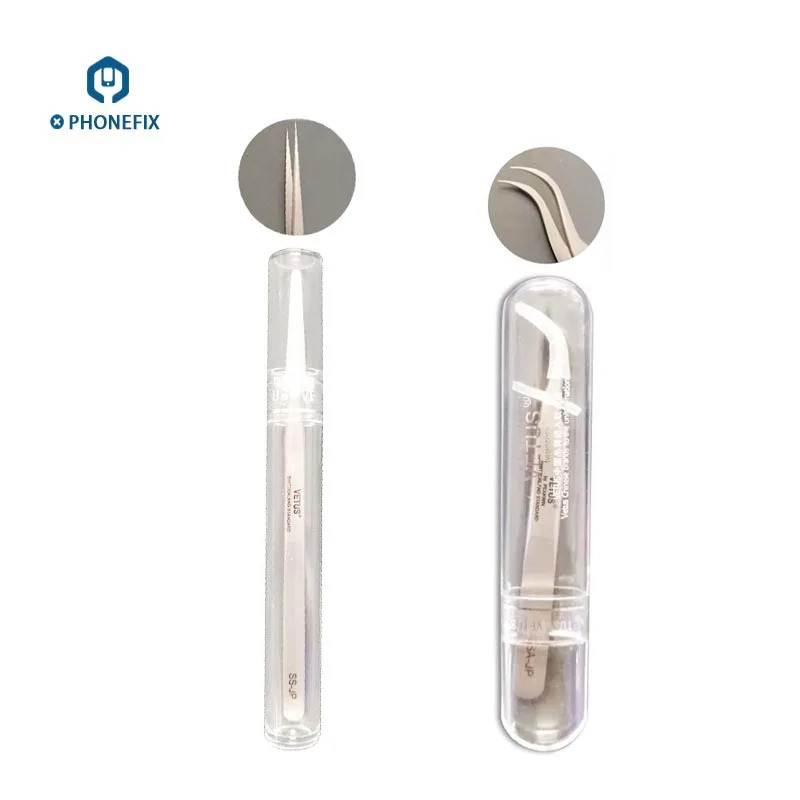 

PHONEFIX Vetus Stainless Steel Tweezers SS-JP 7SA-JP Soldering Repair Tweezers For Mobile Phone Motherboard Repair Hand Tools