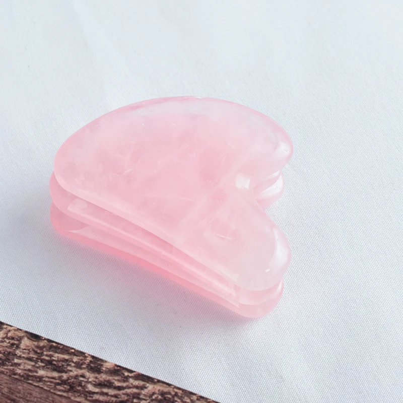 Face Jade Massager Scraper Natural 60*40*7 mm Rose Quartz Gua Sha Acupuntura Tools for Foot Back Head Neck Massage Stone Therapy