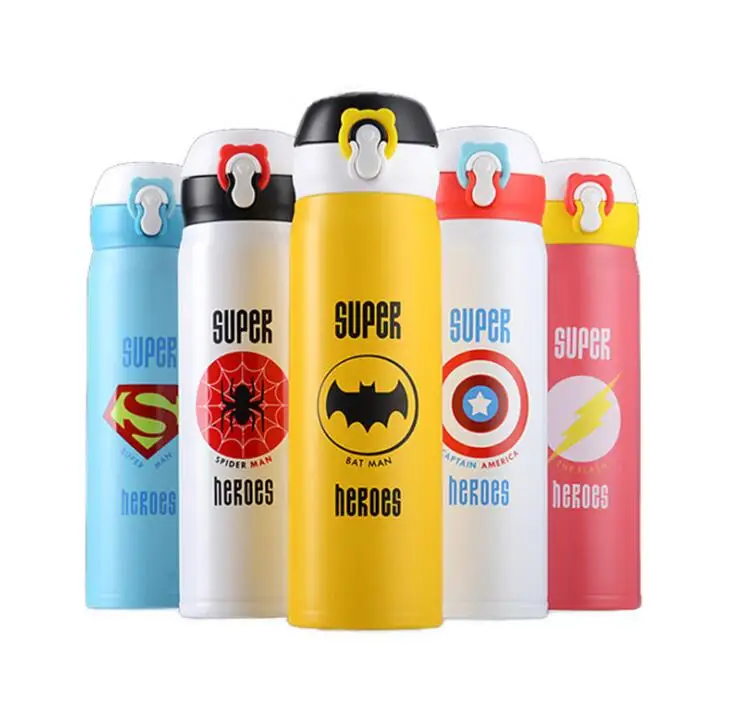 

304 stainless steel Fashion vacuum cup Flasks Creative Bounce Cover Thermos Mug Travel Cup Portable Tumbler Drink Thermol Bottle
