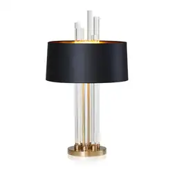 Современные роскошные легкие Стекло дизайнерская настольная лампа Гостиная Спальня прикроватные ткань абажур домашнего освещения Fixtrues E27