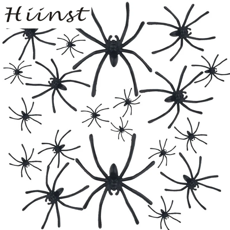 

DZT6 Toys Halloween gadget Plastic Black Spider slime toy Realistic for fun brincando Brinquedos drop ship AUG1540