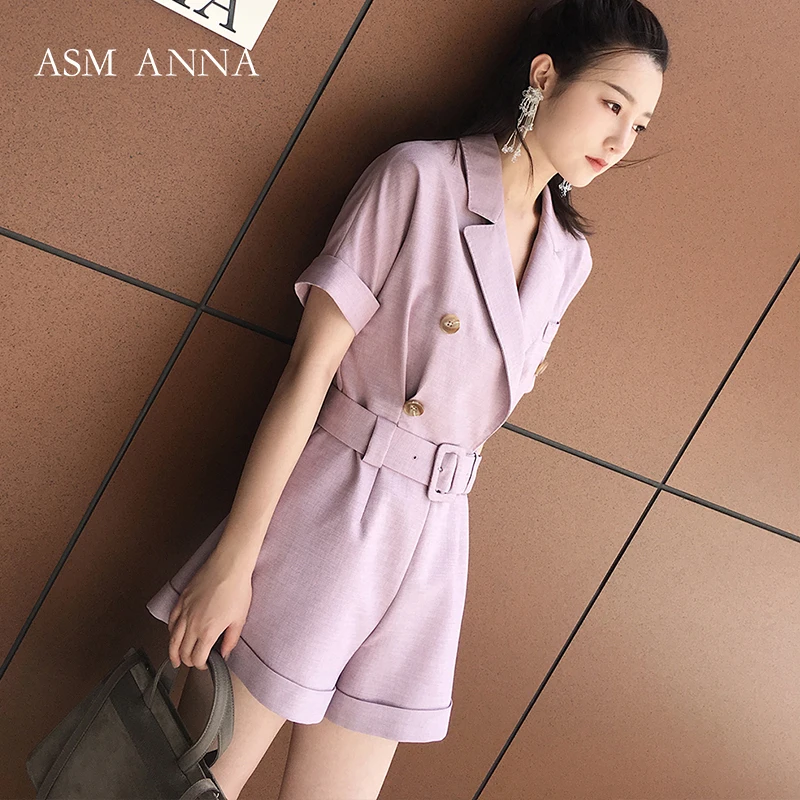 2018 Summer New Style Embroidered Pleated Women Jumpsuits Women Romper in Black 3189