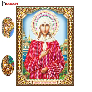 

Special Shaped Diamond Painting Religion Portrait Partial Round Resin Diamond Embroidery Rhinestone Handiwork Craft DIY Hobby
