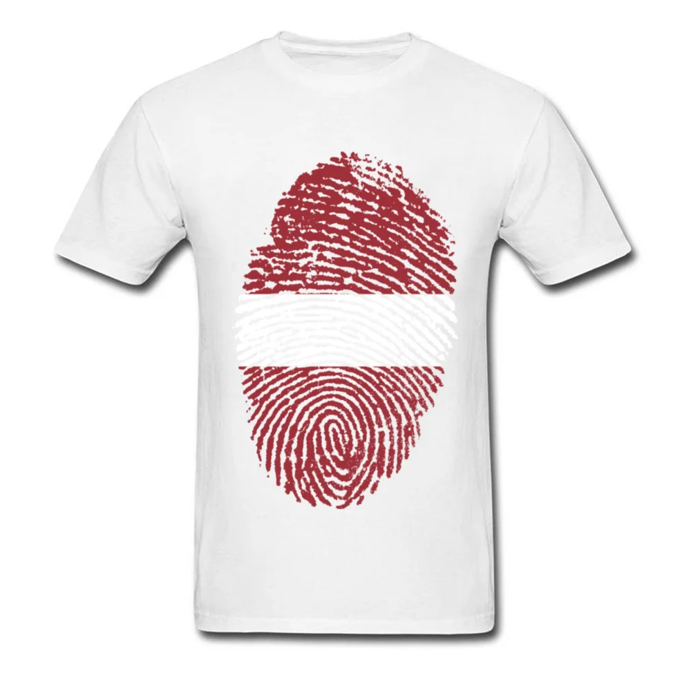 Latvia Flag Fingerprint_white