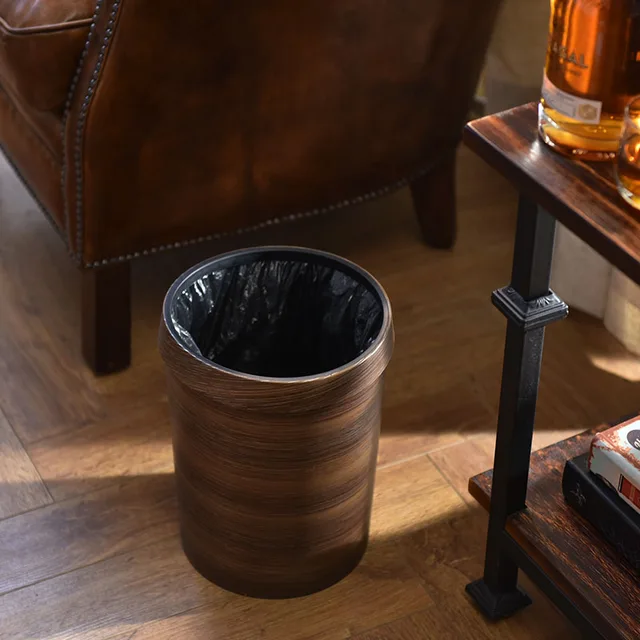 New Vintage Durable Creative Waste Bins Waterproof Practical Trash New Vintage Durable Creative Waste Bins Waterproof Practical Trash Can Home Office Living Room Bedroom Bathroom