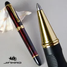 Роликовая шариковая ручка JINHAO X450 обувь "Deep WINE" и золотой JINHAO 450 Роскошные деловые офисные винно-розовые синие зеленые 21 Цвета на выбор