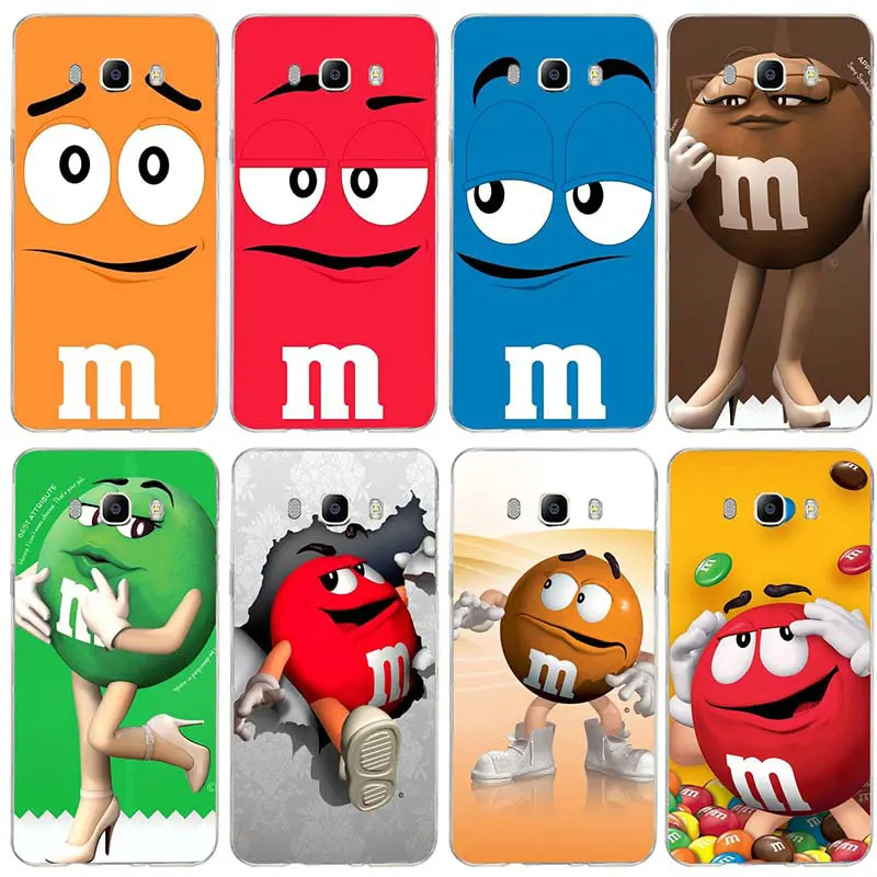 Симпатичные M& M'S шоколадные конфеты силиконовый чехол для телефона из мягкого ТПУ с рисунком Чехлы для samsung Galaxy J1 J2 J3 J4 J6 J5 J7 J8 A3 A5 A7