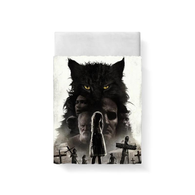 Edredon Pet Sematary King size 3D постельное белье s домашний текстиль пододеяльник простыни с черепом Комплект постельного белья наволочки постельное белье - Цвет: CD0115