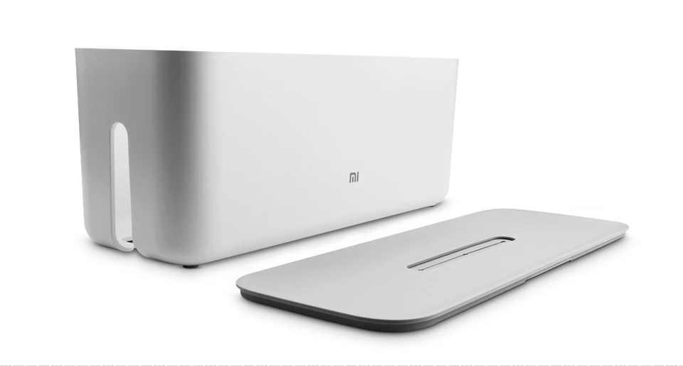 Xiaomi Power Cable Collector Cable Storage Box Cord Organizer ABS Storage Box Detachable Cover Simple and Stylish Design White (1)