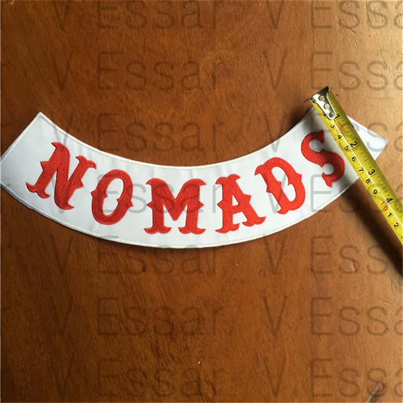 Тканевые нашивки NOMADS с вышивкой нижней части для куртки 30x7 см|embroidery patch|cloth patchpatches