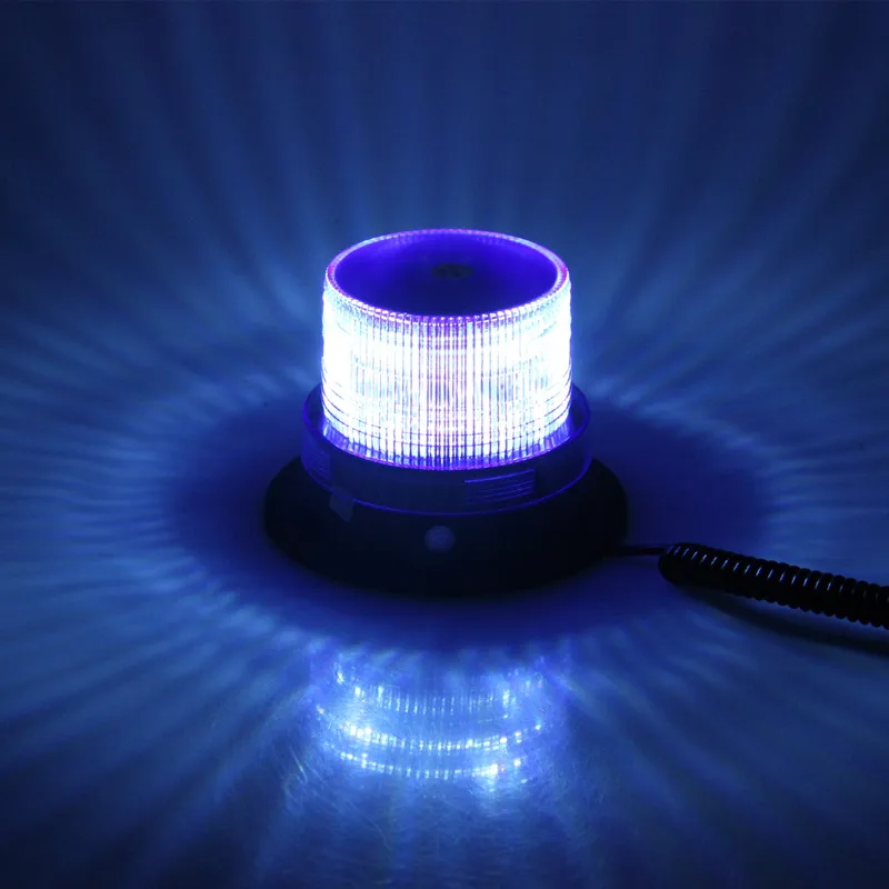 Высокая мощность 12/24V светодиодный автомобильный Магнитный Мобильный автомобиль полиции Предупреждение светильник Светодиодный проблесковый маячок аварийная лампа/проблесковая лампа аварийного освещения лампы - Цвет: Синий