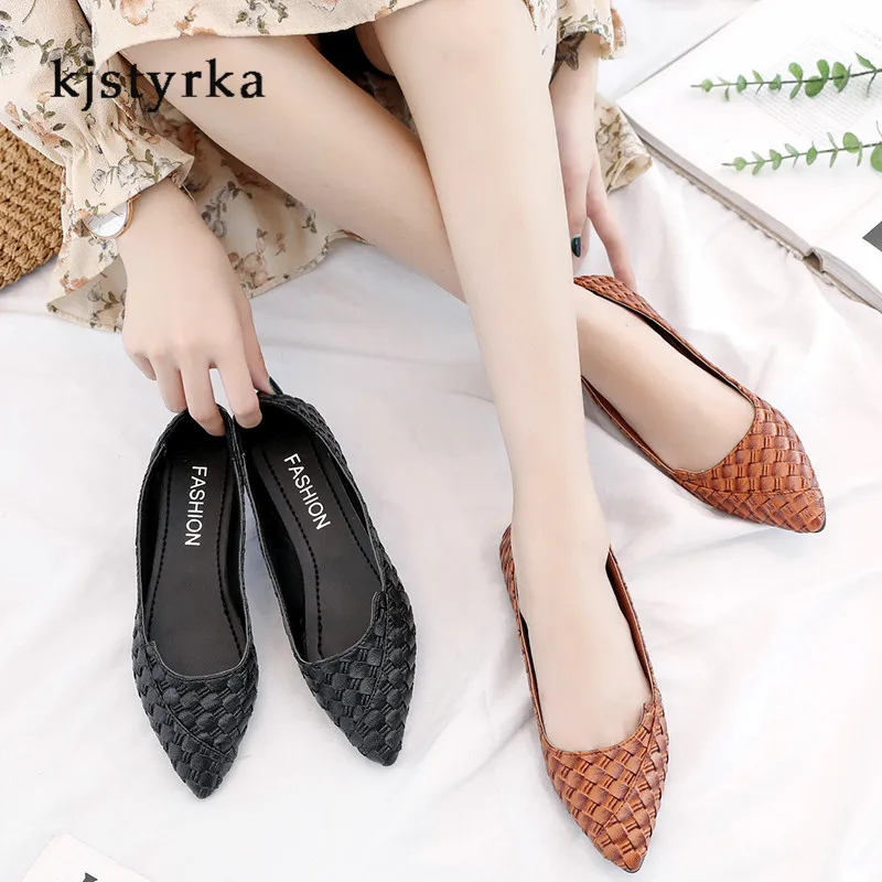 Kjstyrka 2019 diseñador de marca a la moda zapatos bajos de mujer cómodos  de primavera y otoño mocasines de señora zapatos mujer|Zapatos planos de  mujer| - AliExpress