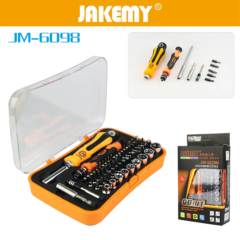

JAKEMY 66 in 1 Multifunction Screwdriver Hand Tool Sets Home Screwdriver For Cell Phone Computer Laptop Hardware Tools Kit