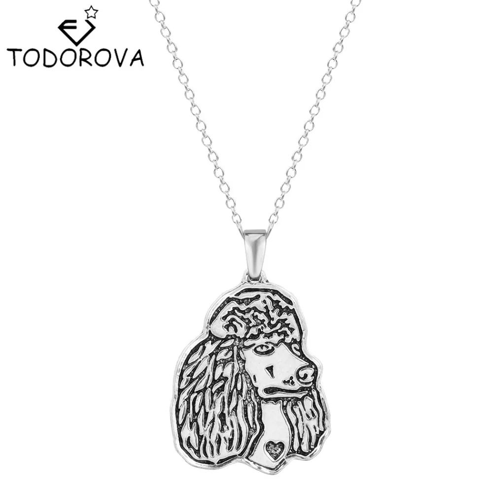 

Giant Poodle Silhouette Pet Dog Tag Breed Collar Charm Pendant Animal Necklace Pet Lovers for Women Bib Necklaces
