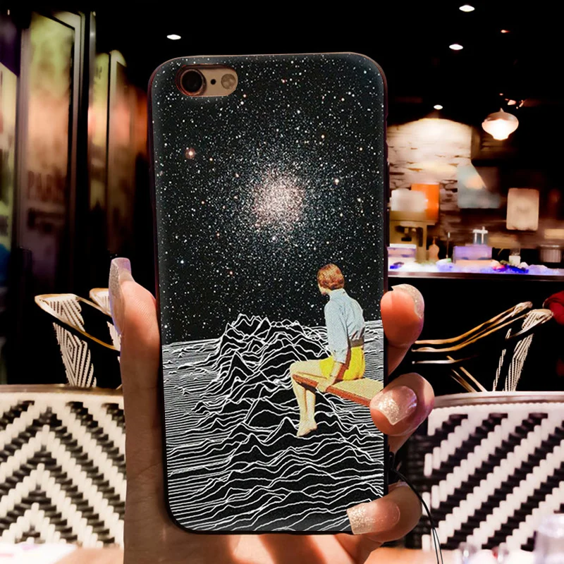 MaiYaCa Trippy Art эстетический Космос астронавт Чехлы для iPhone 7 черные чехлы для iPhone 8 7 6S Plus X 5s SE XR XS MAX Fundas Capa