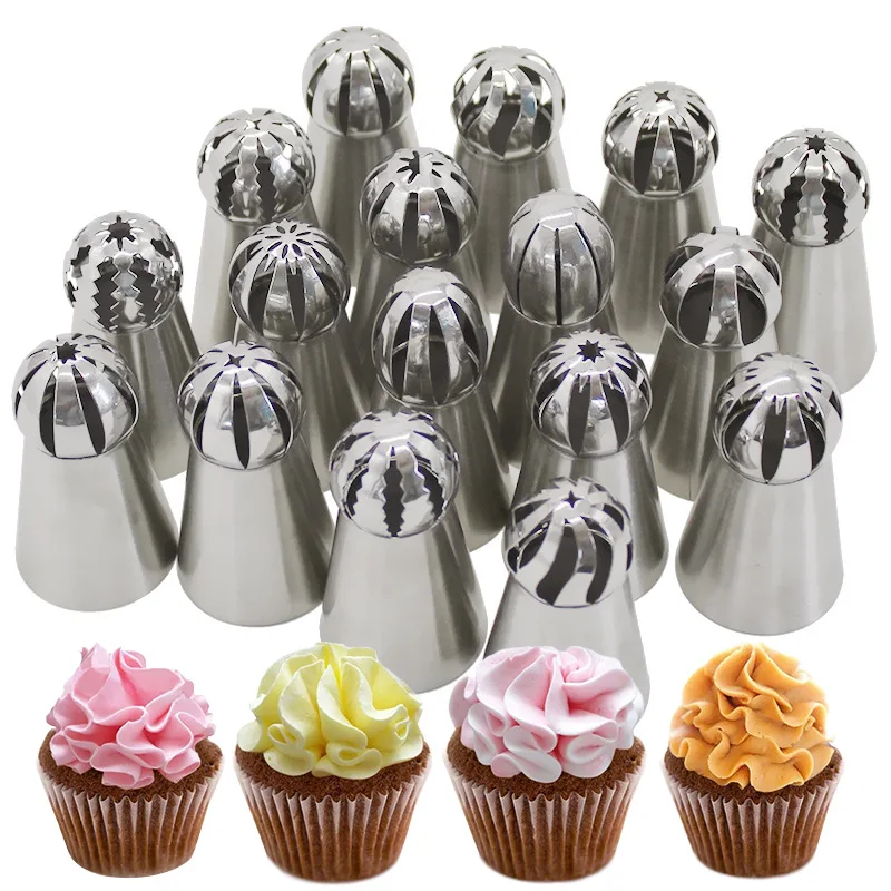 

Cake Icing Nozzles Russian Piping Tips Lace Mold Pastry Cake Decorating Tool Stainless Steel Kitchen Baking Pastry Tool