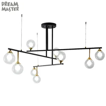 

Nordic LED Chandeliers Glass Lighting Minimalist art decor lustre Chandeliers for Living Room Bedroom Bar Restaurant Lighting