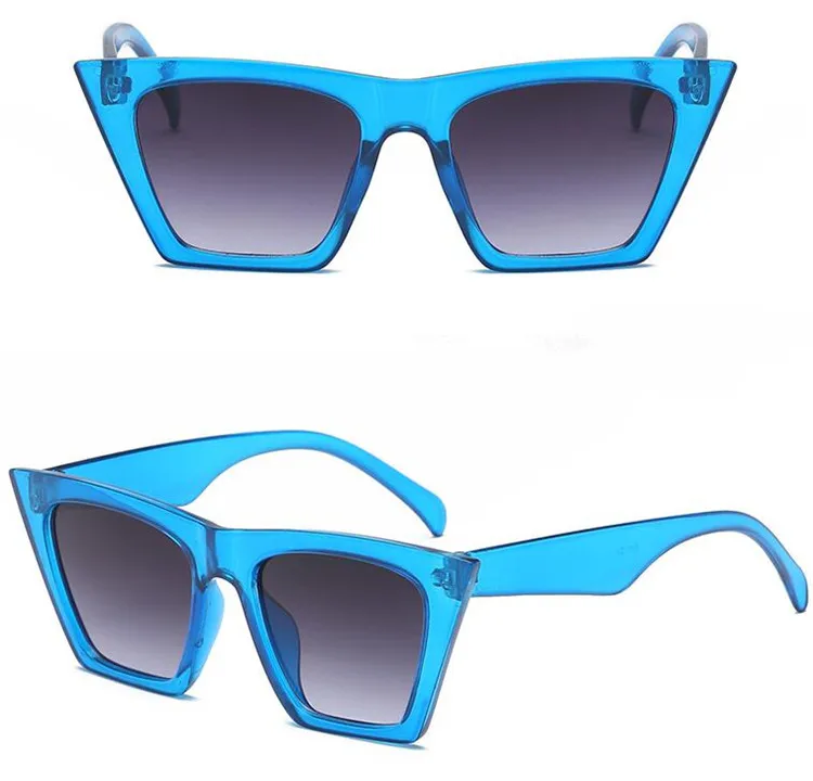 Модные милые сексуальные ретро солнцезащитные очки кошачий глаз, Женские винтажные брендовые дизайнерские солнцезащитные очки Cateye для женщин UV400