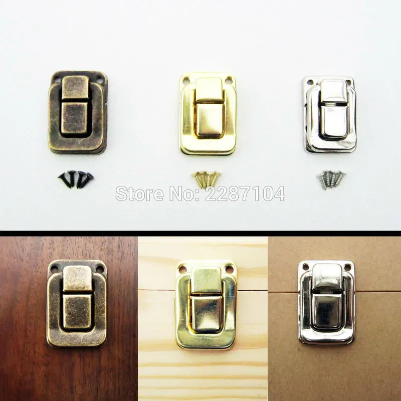 Juego De 20 Cierres Metálicos Para Cofres De Joyería - Tamaño 2.7x1.6 Cm, Color Dorado, Fácil Instalación