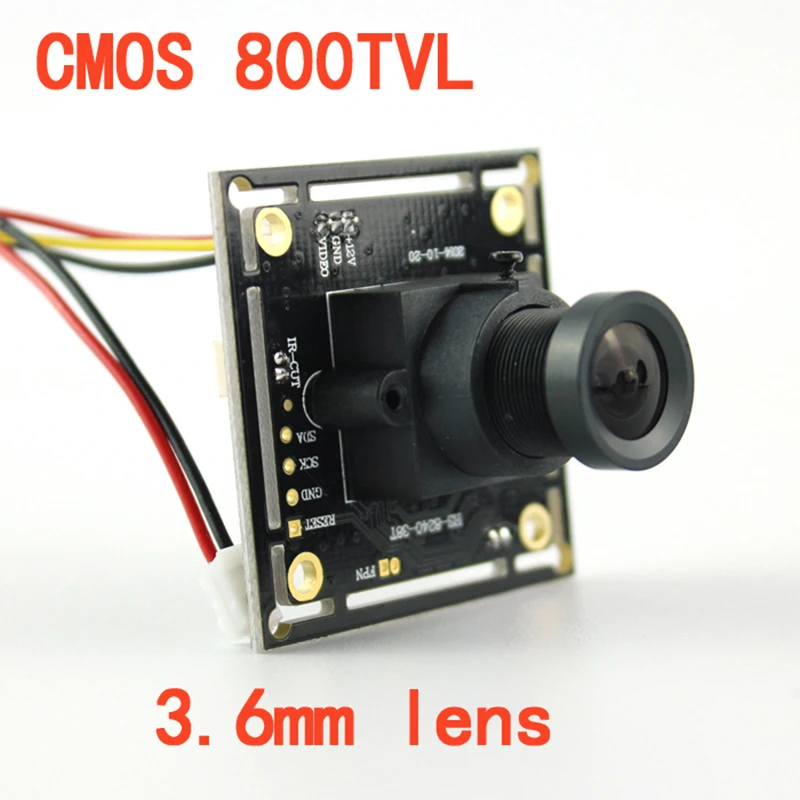 

1/3"Color HD CMOS 800TVL High Resolution 3.6mm Lens CCTV Board Camera Chipboard Camera