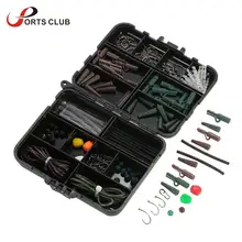 42 шт./лот Карп Рыбалка swivels/Крючки/рукава/RubbersTubes Рыбалка рыболовные снасти Коробка Набор