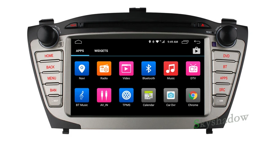 Top C500 1024X600 4G SIM Android 6.0 Car DVD Player For Hyundai IX35 Tucson 2009-2014 RDS Radio GPS Bluetooth wifi 2GB RAM 16GB ROM 2