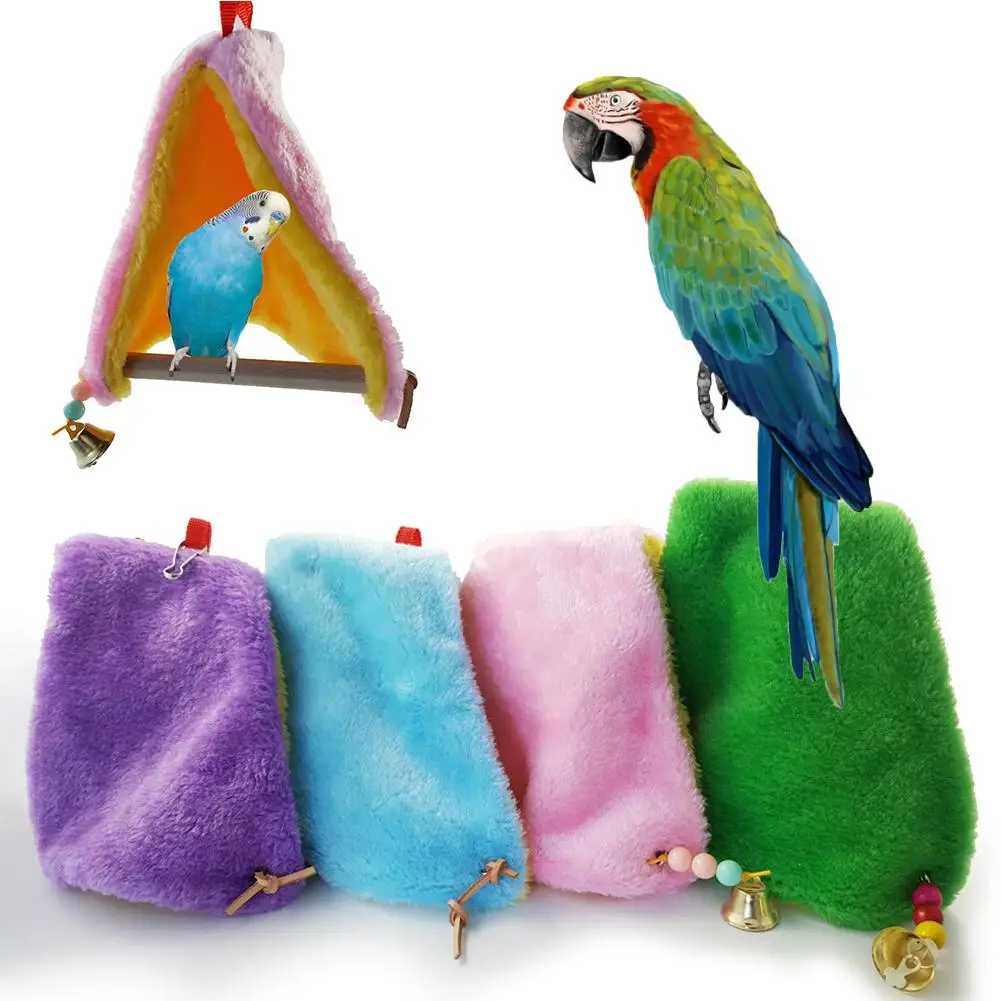 Warm Plush Pet Nest Bird Sleeping Hanging Parrot Budgie Parakeet Swing