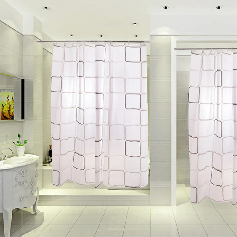 

1pc Bath Supplies Water Bath Curtain Modern Fashion Shower Curtain Waterproof And Mildew Proof For Home Toilet Bathroom Article