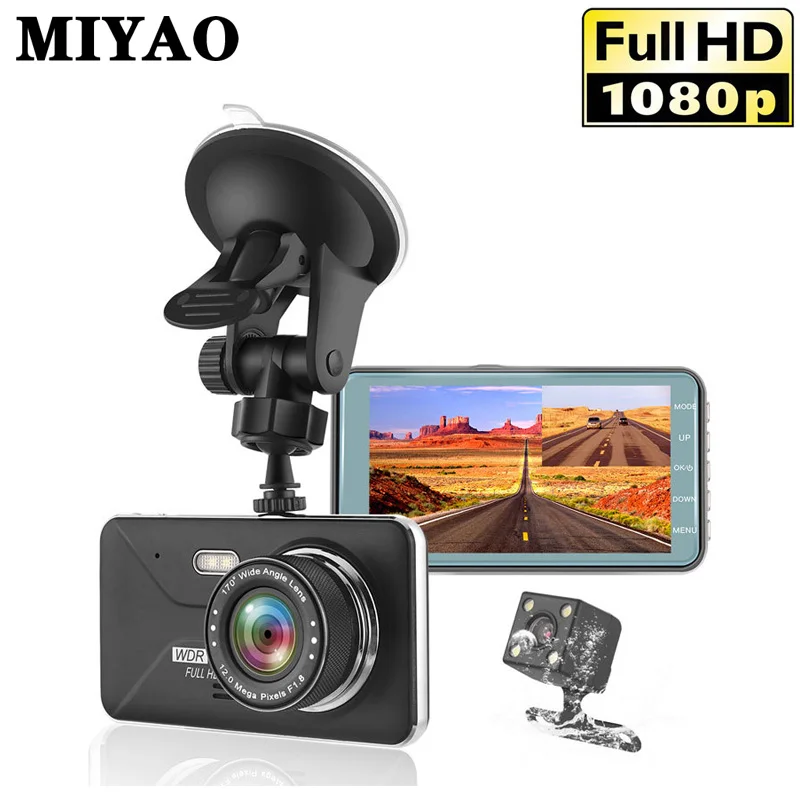 

Mini Full HD1080P Dash Cam 4 Inches Dual Lens Car DVR Video Recorder Camera Car Dvrs Dashcam Night Vision Dash Camera Registrars