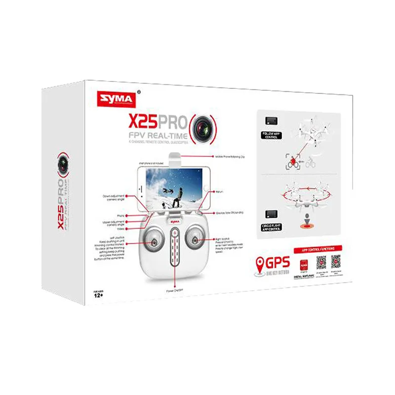 Профессиональный Дрон SYMA X25 Pro с HD камерой FPV Wifi дистанционный Радиоуправляемый