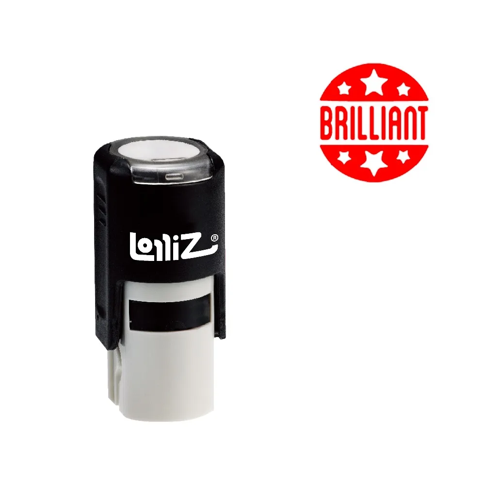 LolliZ &quotBRILLIANT&quot круглая самоклеящаяся печать учителя с крышкой лазерная
