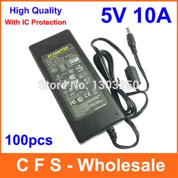 

High Quality AC DC 5V 10A Switching Power supply Adapter Desktop Replacement 5V 30W Charger Free shipping 100pcs wholesale