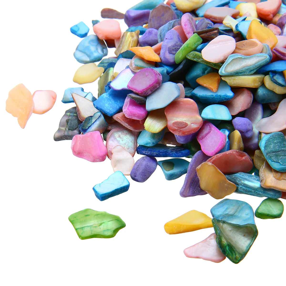 100g/Set Stylish DIY Mosaic Tiles Multicolor Crystal Translucent Shell Fragments for Making Crafts Decorating Vase Glass
