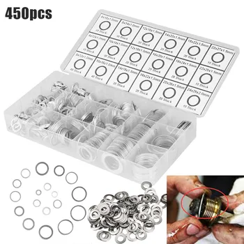 

Newest 450pcs Quality Seal Assortment Aluminum Seal Gasket Set Muti-function O-Ring Set Dropshipping AA