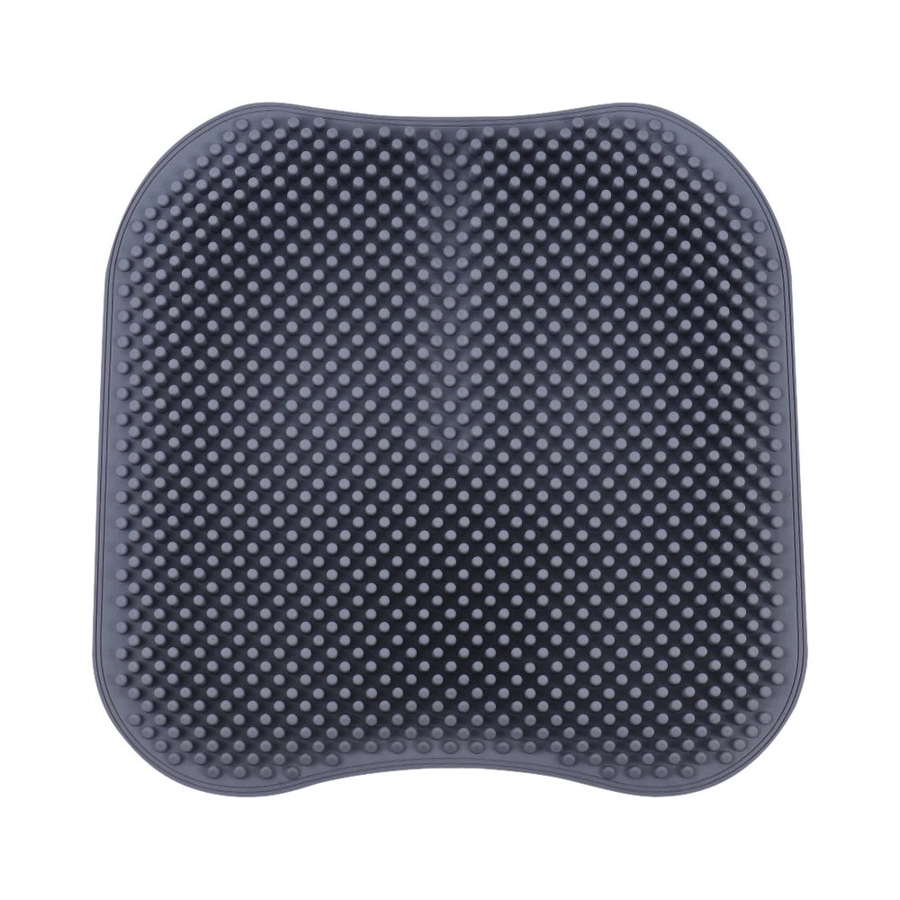 Универсальная силикагелевая подушка для сиденья автомобиля Нескользящая подушка для стула для офиса грузовика дома дышащий силикон массажный чехол для сиденья - Название цвета: Серый