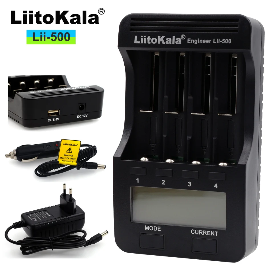 LiitoKala lii500 lii-500 ЖК-дисплей 18650 карикатура на 18650 17500 26650 1634014500 AA AAA Ni-MH Ricaricabili