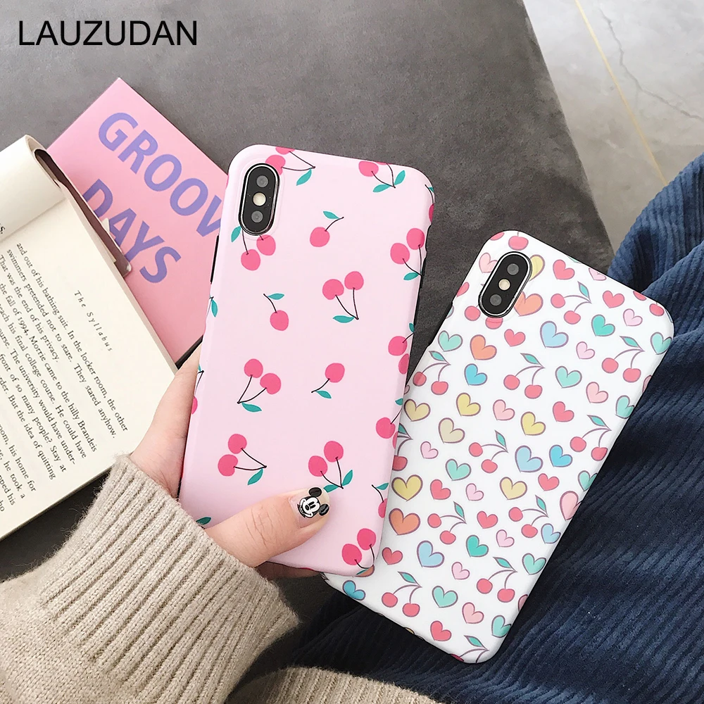 

Luxury Flower Case For iPhone X XS Max XR 8 7 6 6s Plus Cherry Floral Soft Silicone Back Cover For iPhone 7 8 Plus X Phone Cases