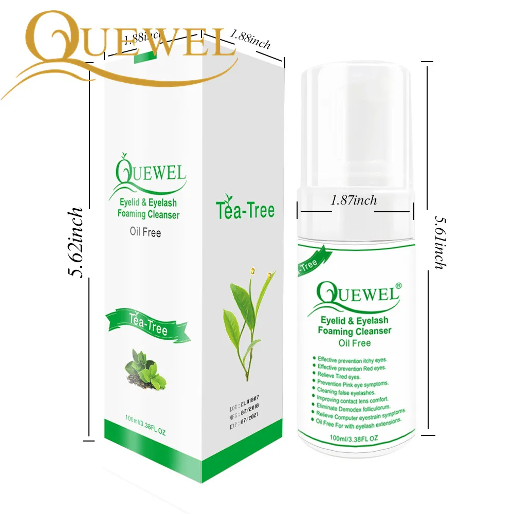 Najtaniej 100ml przedłużanie rzęs szampon do mycia profesjonalne do powiek rzęsy pianka czyszcząca pojedyncze rzęsy Quewel zmywacz do makijażu narzędzia