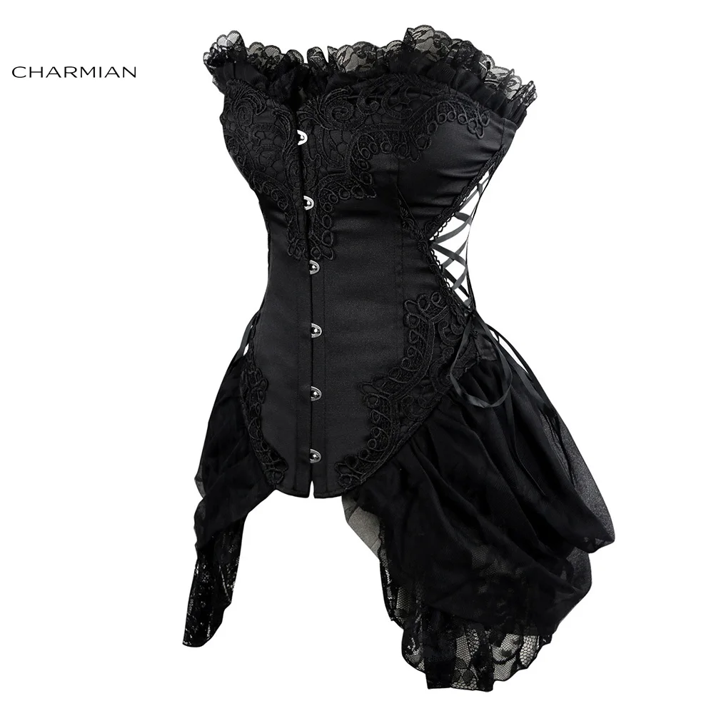 Женский сексуальный готический винтажный корсет Charmian без косточек свадебные