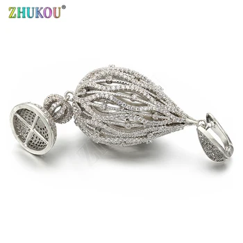 

24*70mm Handmade Brass Cubic Zirconia Charms Pendants DIY Women Necklace Pendant Jewelry Accessory Findings , Model: VD365