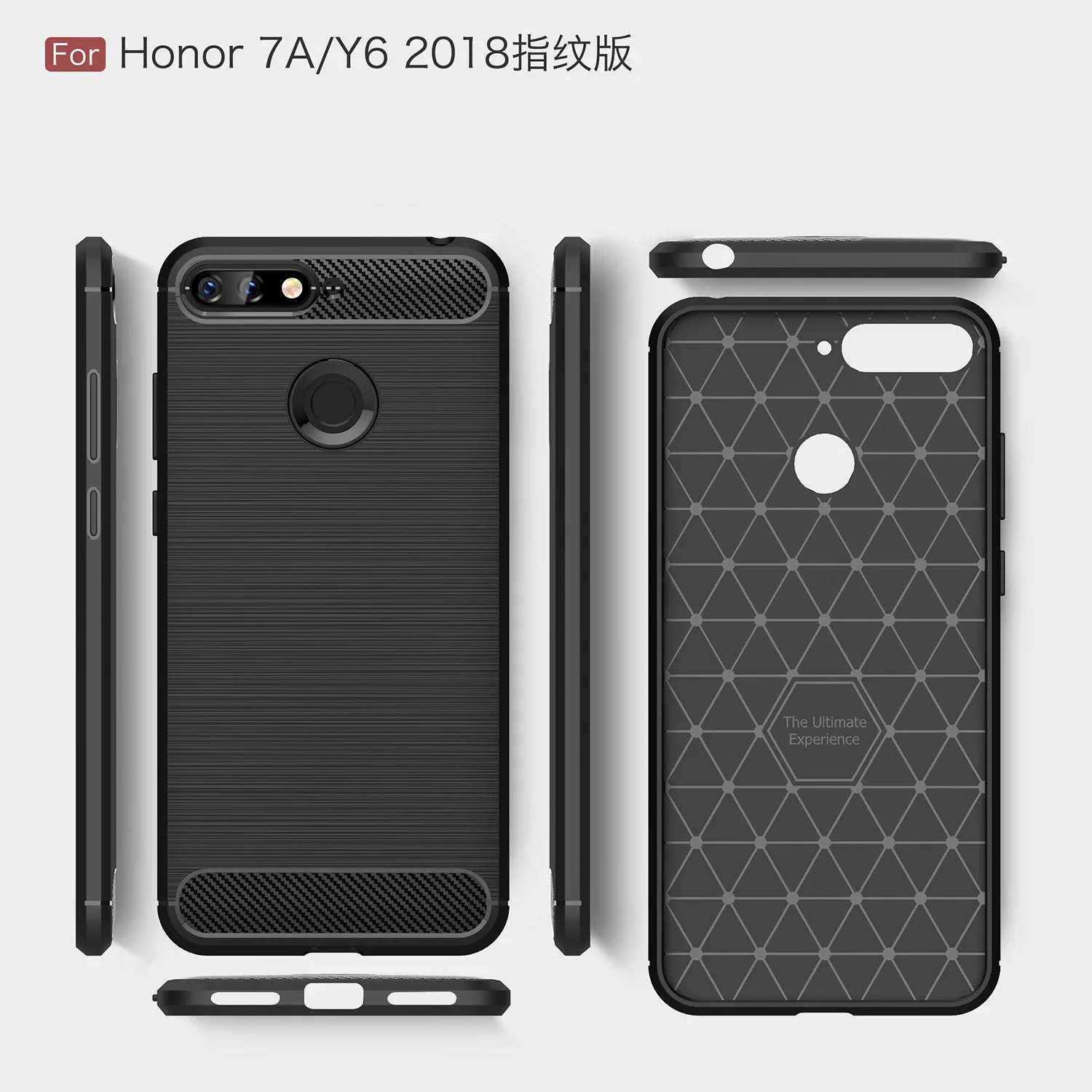 Huawei Honor 7C 7A Pro Y6 Prime 2018 чехол бампер из углеродного волокна ТПУ AUM L41 L29 L01 ATU L42 L31
