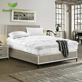 

hotel cheap twin king queen size 233 TC 100%cotton featherbed small white goose feather mattress pad topper protecter tatami mat