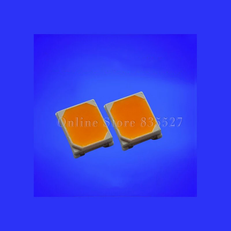 100 шт./лот SMD LED 2835 Светодиодные лампы 0 2 Вт 18 20 лм золотисто желтый светоизлучающий