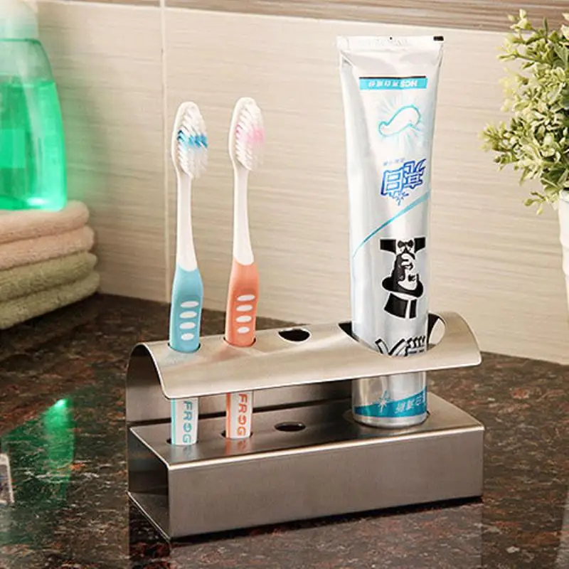 304 stainless steel toothbrush holder storage rack creative bathroom wash toothbrush holder
